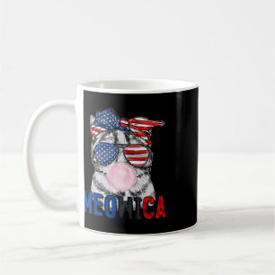 Patriottische Kat Meowica Bubblekauwgom 4 juli Gra Koffiemok