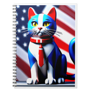 patriottische kat notitieboek