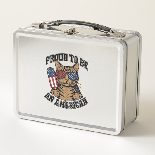 Patriottische kat trots om Amerikaans te zijn vint (Voorkant)