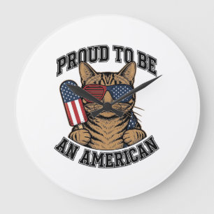 Patriottische kat trots om Amerikaans te zijn vint Grote Klok