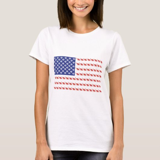 Patriottische kat/Verenigde Staten T-shirt (Voorkant)