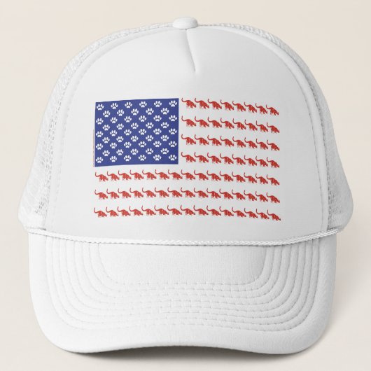 Patriottische kat/Verenigde Staten Trucker Pet (Voorkant)