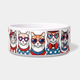 Patriottische kat voerbakje