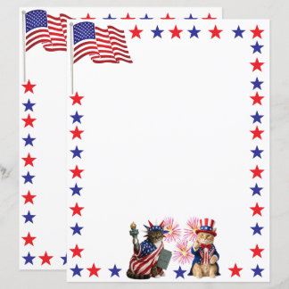 Patriottische katten - Lady Liberty en Oom Sam