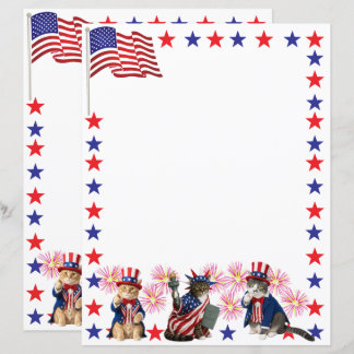 Patriottische katten - Lady Liberty en Oom Sam