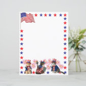 Patriottische katten - Lady Liberty en Oom Sam (Staand voorkant)