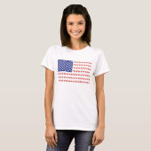 Patriottische kattenvlag t-shirt (Voorkant volledig)