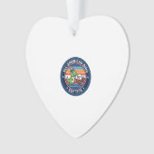 Patriottische Kawaii Dinosaurus All-amerikaanse DI Ornament (voorkant)