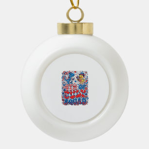 Patriottische Kawaii Dinosaurus Beste Stiefvader O Keramische Bal Ornament