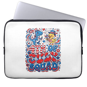 Patriottische Kawaii Dinosaurus Beste Stiefvader O Laptop Sleeve