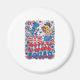 Patriottische Kawaii Dinosaurus Beste Stiefvader O Magneet