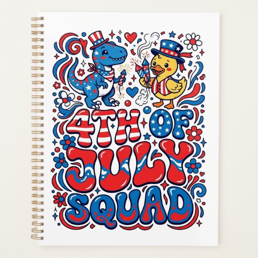 Patriottische Kawaii Dinosaurus Beste Stiefvader O Planner (Voorkant)