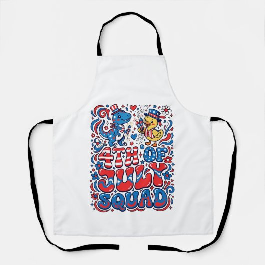 Patriottische Kawaii Dinosaurus Beste Stiefvader O Schort (Voorkant)