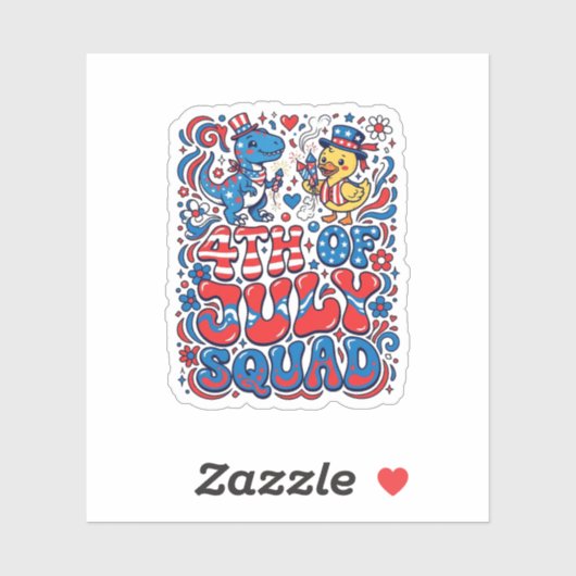 Patriottische Kawaii Dinosaurus Beste Stiefvader O Sticker (Vel)