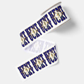 Patriottische Kentucky staatsvlag typografie ontwe Grosgrain Lint (Achterkant)
