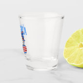 Patriottische Kersenslinger Viering Design Shot Glas (Rechts)