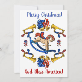 Patriottische kerst feestdagenkaart