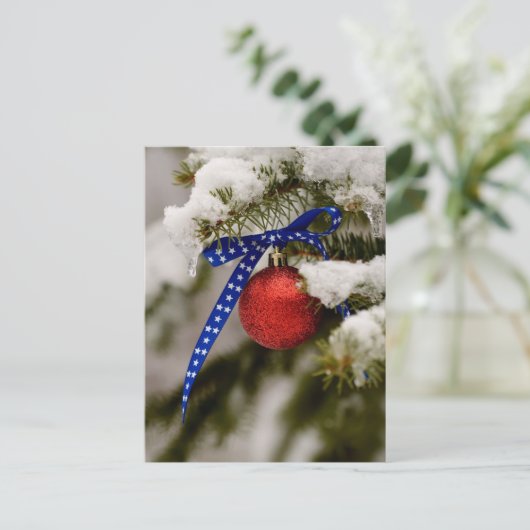 Patriottische kerst feestdagenkaart (Staand voorkant)