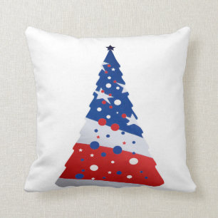 Patriottische kerst gooit kussens. kussen