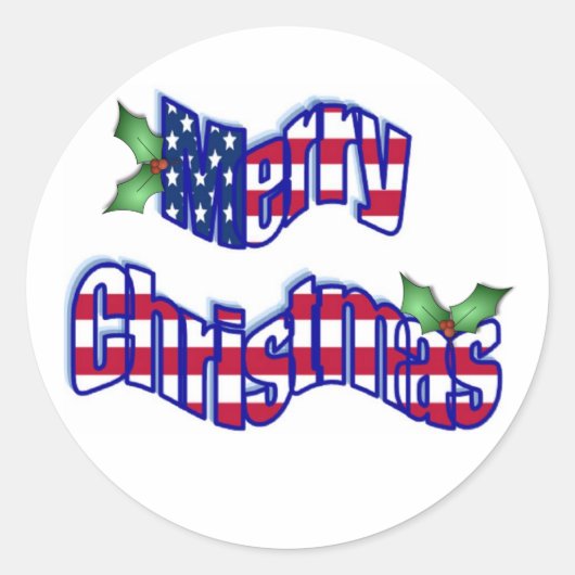 Patriottische kerst stickers (Voorkant)