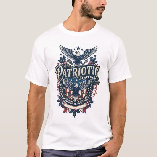 Patriottische Kerst Vector Grafische T-shirt (2) (Voorkant)