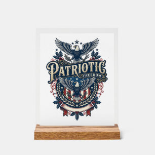 Patriottische Kerst Vector Grafische T-shirt (2) Acryl Bord