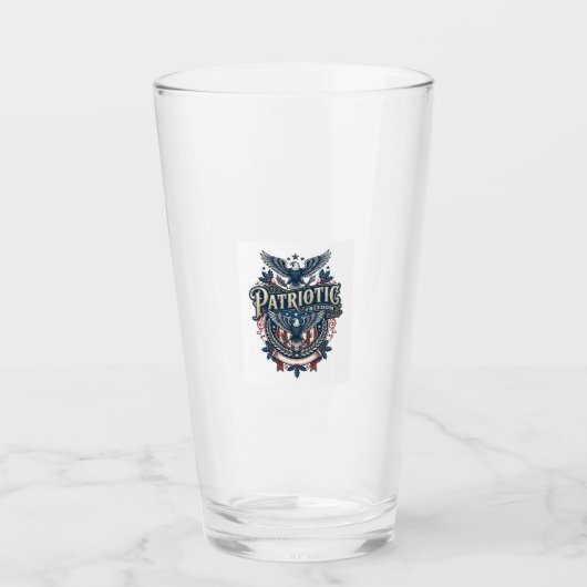 Patriottische Kerst Vector Grafische T-shirt (2) Glas (Voorkant)