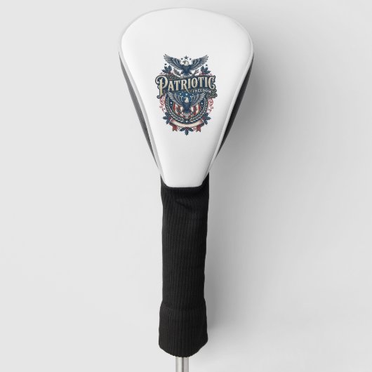 Patriottische Kerst Vector Grafische T-shirt (2) Golfheadcover (Voorkant)