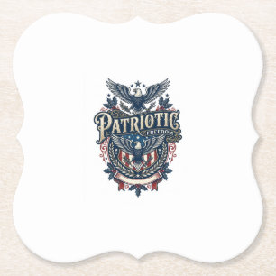 Patriottische Kerst Vector Grafische T-shirt (2) Kartonnen Onderzetters