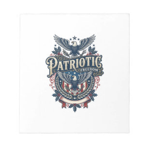 Patriottische Kerst Vector Grafische T-shirt (2) Notitieblok