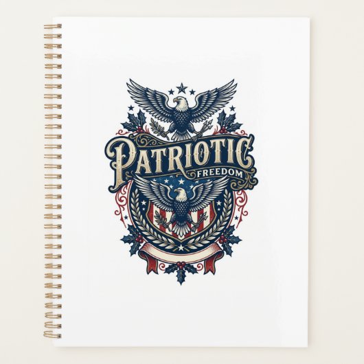 Patriottische Kerst Vector Grafische T-shirt (2) Planner (Voorkant)