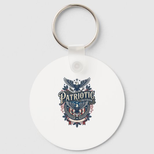 Patriottische Kerst Vector Grafische T-shirt (2) Sleutelhanger (Voorkant)