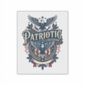 Patriottische Kerst Vector Grafische T-shirt (2) Sticker (Voorkant)