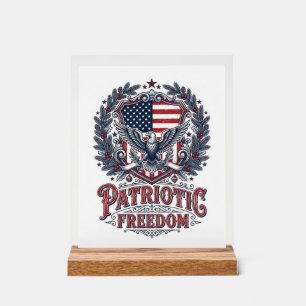 Patriottische Kerst Vector Grafische T-shirt Acryl Bord