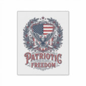 Patriottische Kerst Vector Grafische T-shirt Sticker (Voorkant)