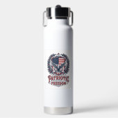 Patriottische Kerst Vector Grafische T-shirt Waterfles (Voorkant)