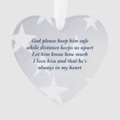 Patriottische kerstbomen en gebed ornament (achterkant)