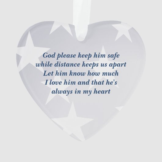 Patriottische kerstbomen en gebed ornament (achterkant)