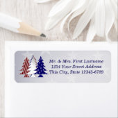 Patriottische kerstbomen etiket (Insitu)