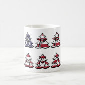 Patriottische Kerstbomen Gelukkige XMAS Koffiemok (Center)