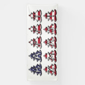 Patriottische Kerstbomen Gelukkige XMAS Spandoek (Verticaal)