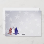 Patriottische kerstbomen met platte kaartgroet feestdagenkaart (Achterkant)
