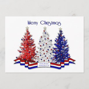 Patriottische kerstbomen, militair bedankkaart