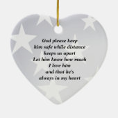 Patriottische kerstbomen / Militair gebed Keramisch Ornament (Achterkant)