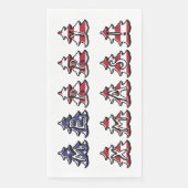 Patriottische Kerstbomen Vrolijk XMAS Servet (Voorkant)