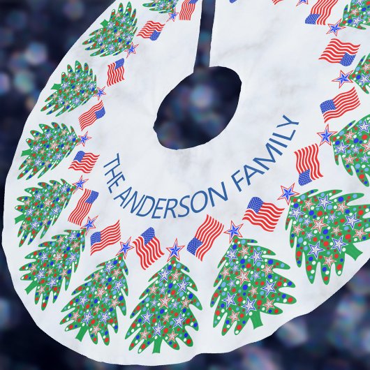 Patriottische Kerstboom Koele Amerikaanse vlag Kerstboom Rok