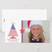 Patriottische Kerstboom Vakantiegroetkaart Feestdagenkaart (Voorkant / Achterkant)