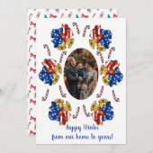 Patriottische kerstfoto feestdagenkaart (Voorkant / Achterkant)