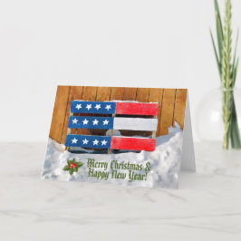 Patriottische kerstkaart kaart