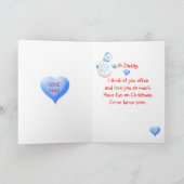 Patriottische kerstkaart voor papa in het leger feestdagen kaart (Binnen)